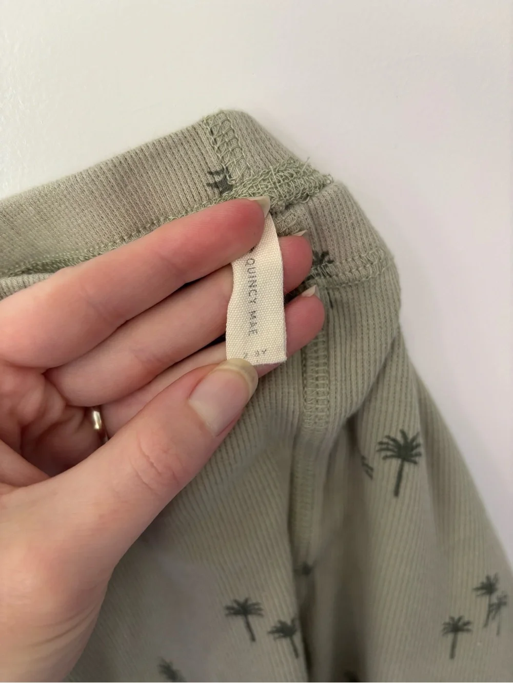 Rylee + Cru Palm Tree Ribbed Long Sleeve Pajama 2/3 yr